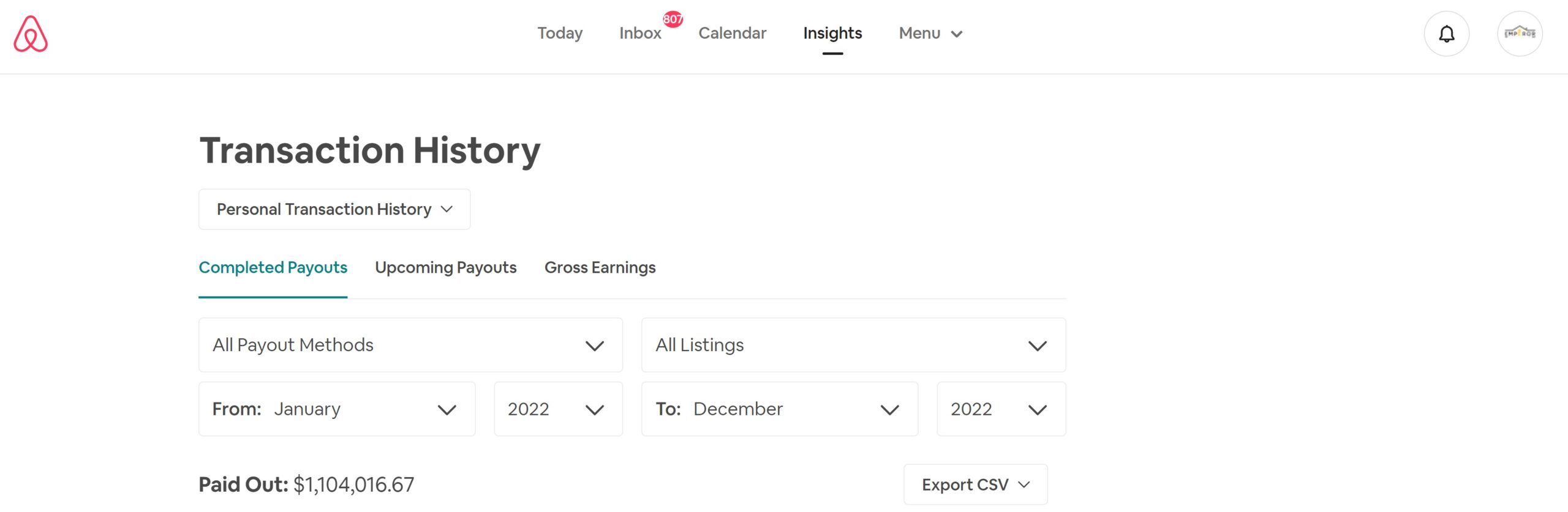 AIRBNB Revenue